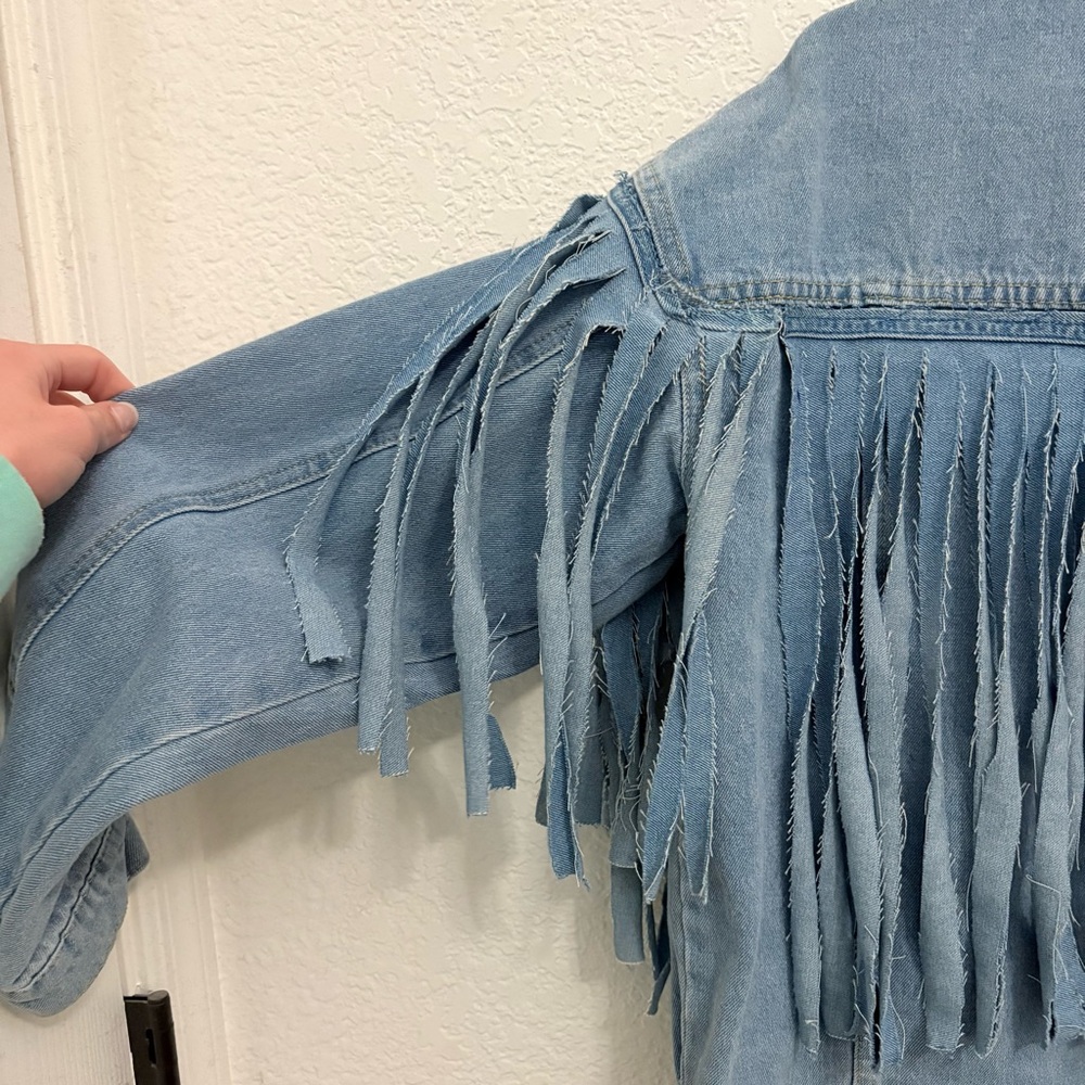 Fringe Denim Jacket - Picture 4 of 5